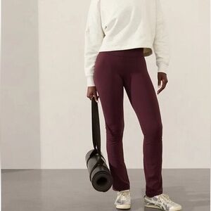 Athleta Elation Straight Leg Pant in Burgundy Spiced Cabernet W1954 Plus Size 3X